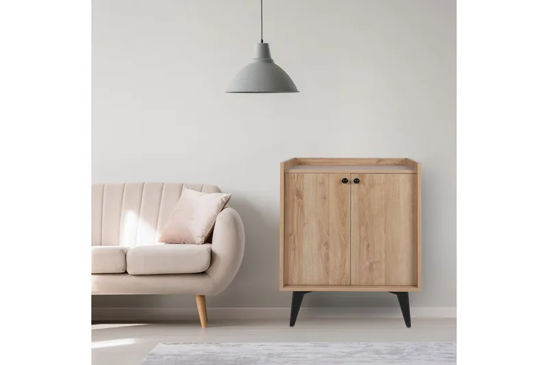 Kastelas Sidobord 70 cm - Natur/Svart - Möbler - Bord & matgrupper - Avlastningsbord - Lampbord