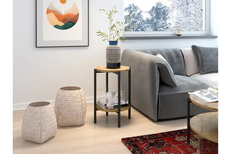 Kintore Sidobord Black - Möbler - Bord & matgrupper - Avlastningsbord - Lampbord