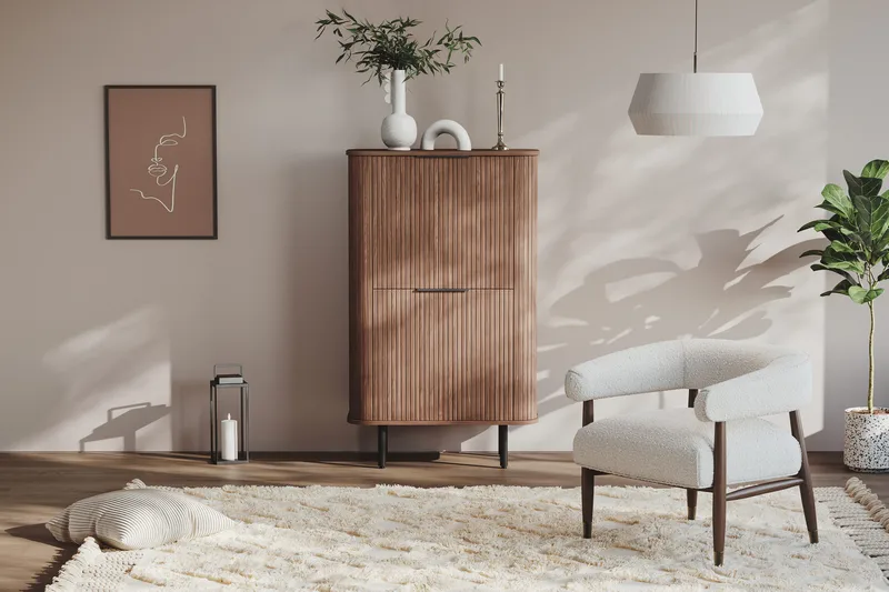 Kopparbo Högskåp Valnöt - Mörkbrunt valnötsträ - Förvaring - Skåp - Förvaringsskåp