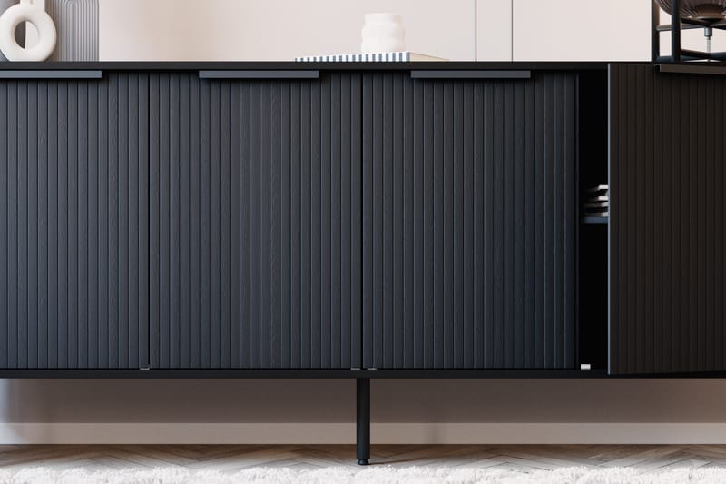 Kopparbo Sideboard - Svart trä - Sideboard & skänk