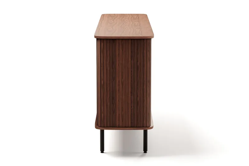 Kopparbo Sideboard med Förvaring Ribbad - Mörkbrunt / Valnöt / Trä - Förvaring - Förvaringsmöbler - Sideboard & skänk