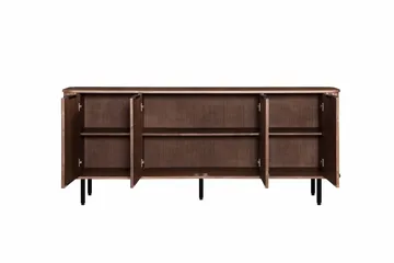 Kopparbo Sideboard med Förvaring Ribbad - Mörkbrunt / Valnöt / Trä - Förvaring - Förvaringsmöbler - Sideboard & skänk