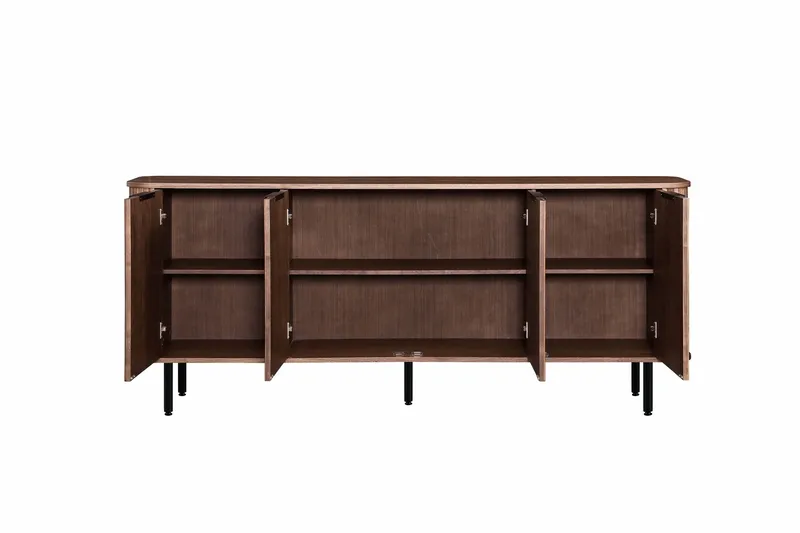 Kopparbo Sideboard med Förvaring Ribbad - Mörkbrunt / Valnöt / Trä - Förvaring - Förvaringsmöbler - Sideboard & skänk