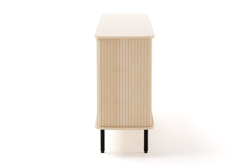 Kopparbo Ribbad Sideboard med Förvaring - Vitlaserad / Ljus Ek / Trä - Förvaring - Förvaringsmöbler - Sideboard & skänk
