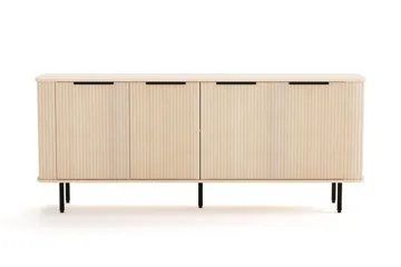 Kopparbo Ribbad Sideboard med Förvaring - Vitlaserad / Ljus Ek / Trä - Förvaring - Förvaringsmöbler - Sideboard & skänk