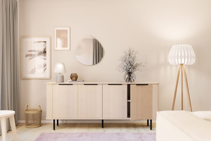 Kopparbo Sideboard Vitlaserad Ek - Ljust vitlaserat ekträ - Sideboard & skänk