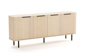 Kopparbo Ribbad Sideboard med Förvaring - Vitlaserad / Ljus Ek / Trä - Förvaring - Förvaringsmöbler - Sideboard & skänk