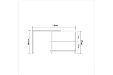 Lantenot Sidobord 76 cm - Natur/Svart - Möbler - Bord & matgrupper - Avlastningsbord - Lampbord