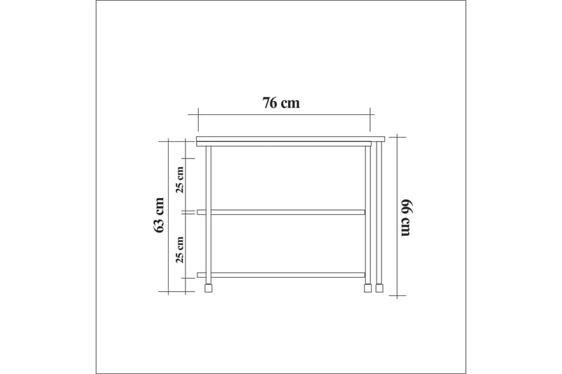 Lantenot Sidobord 76 cm - Natur/Svart - Möbler - Bord & matgrupper - Avlastningsbord - Lampbord