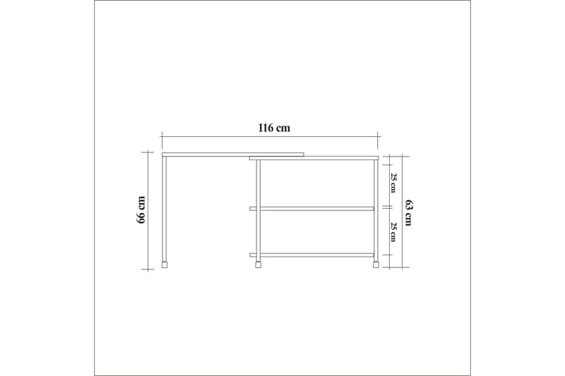 Lantenot Sidobord 76 cm - Natur/Svart - Möbler - Bord & matgrupper - Avlastningsbord - Lampbord