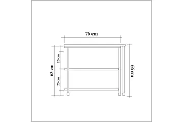 Lantenot Sidobord 76 cm - Natur/Svart - Möbler - Bord & matgrupper - Avlastningsbord - Lampbord