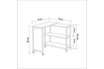 Lantenot Sidobord 76 cm - Natur/Svart - Möbler - Bord & matgrupper - Avlastningsbord - Lampbord