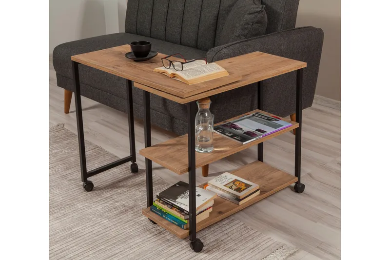 Lantenot Sidobord 76 cm - Natur/Svart - Möbler - Bord & matgrupper - Avlastningsbord - Lampbord