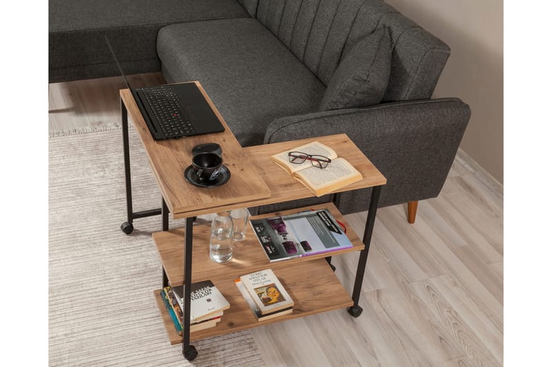 Lantenot Sidobord 76 cm - Natur/Svart - Möbler - Bord & matgrupper - Avlastningsbord - Lampbord