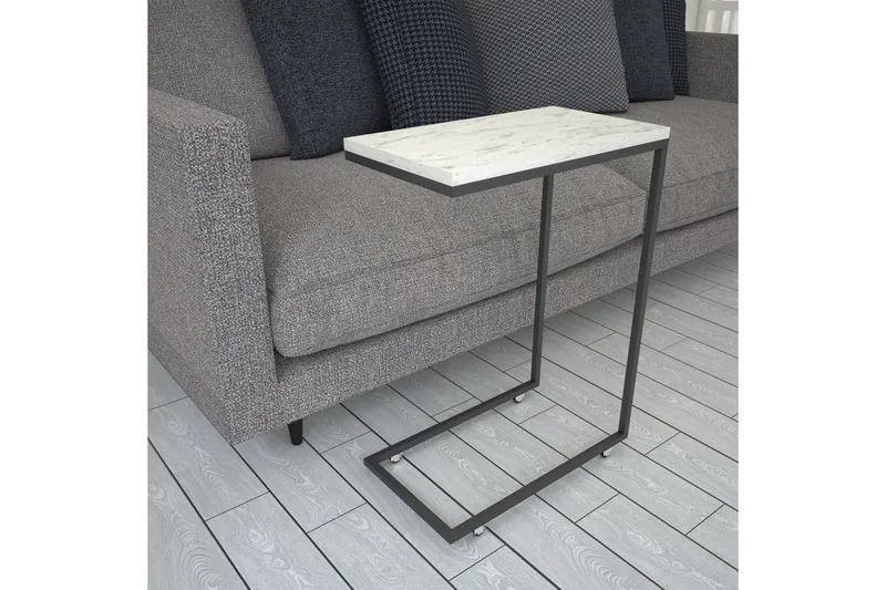 Maddeson Sidobord 46 cm - Svart/Vit - Möbler - Bord & matgrupper - Avlastningsbord - Lampbord