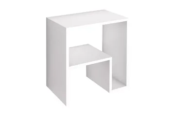Malem Sidobord 52 cm 2 Hyllor - Vit - Möbler - Bord & matgrupper - Avlastningsbord - Lampbord