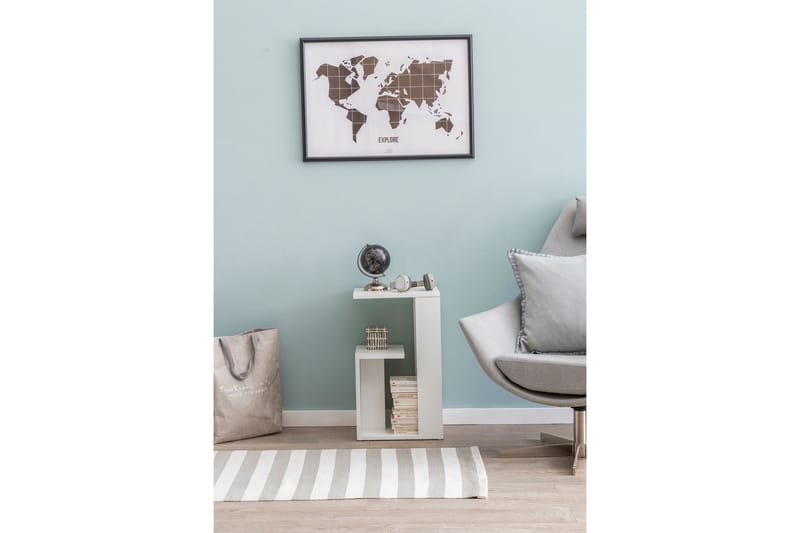 Melindy Sidobord 35 cm - Vit - Möbler - Bord & matgrupper - Avlastningsbord - Lampbord