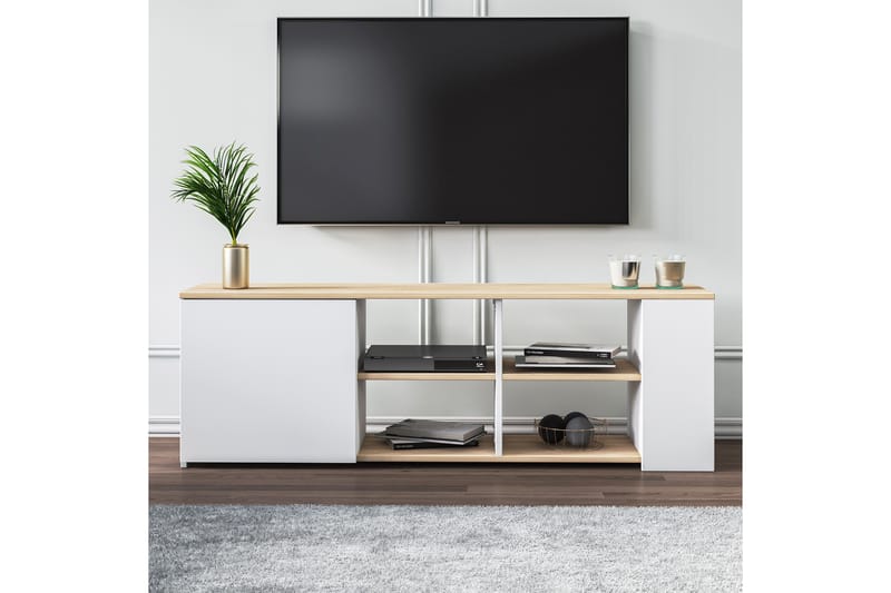 Mirrilnesh Tv-bänk 150 cm - Natur/Vit - TV bänk & mediabänk