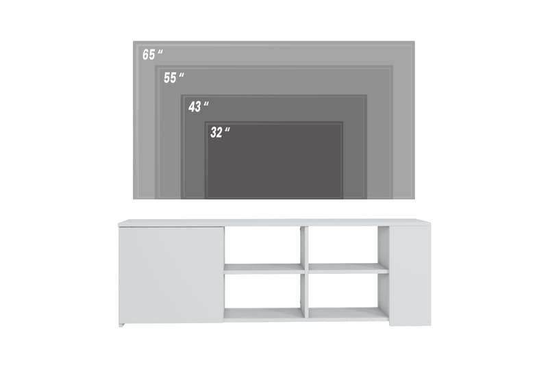 Mirrilnesh Tv-bänk 150 cm - Vit - Lampbord - Brickbord & småbord