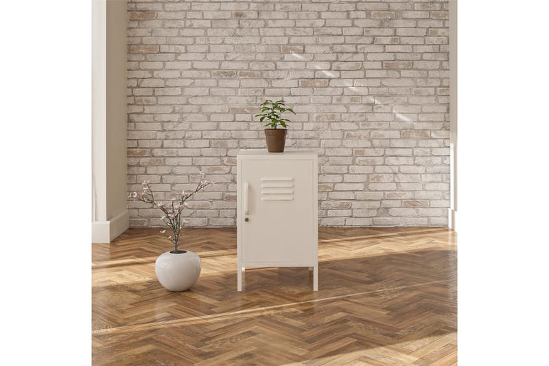 Mission District Sidobord 38x40 cm Vit - Dorel Home - Möbler - Bord & matgrupper - Avlastningsbord - Lampbord