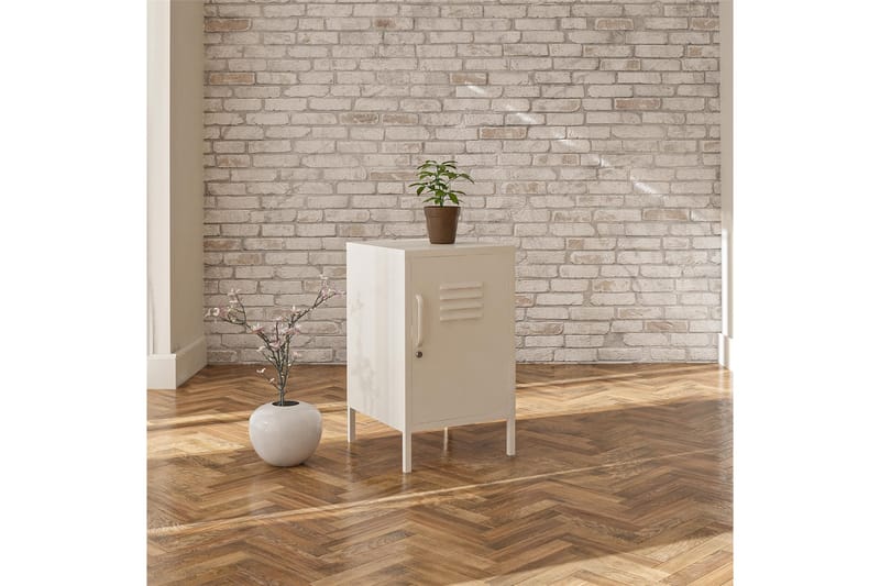 Mission District Sidobord 38x40 cm Vit - Dorel Home - Möbler - Bord & matgrupper - Avlastningsbord - Lampbord