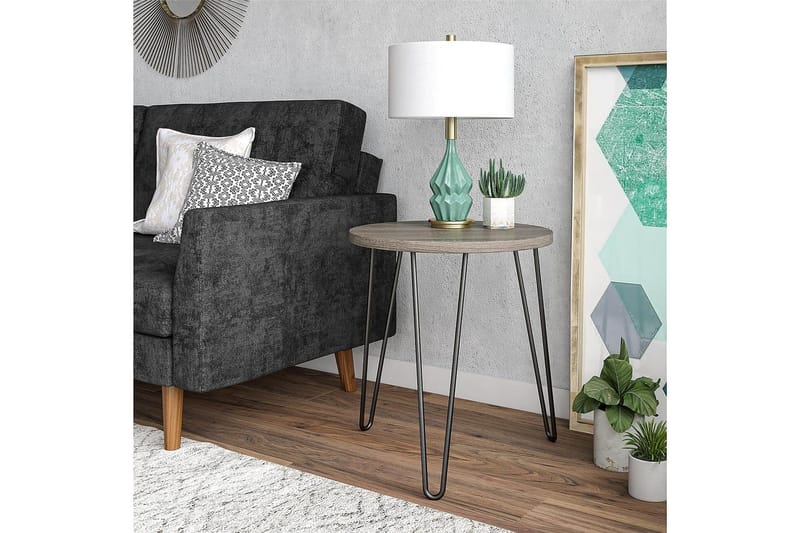 Owen Sidobord 50 cm Grå - Dorel Home - Möbler - Bord & matgrupper - Avlastningsbord - Lampbord