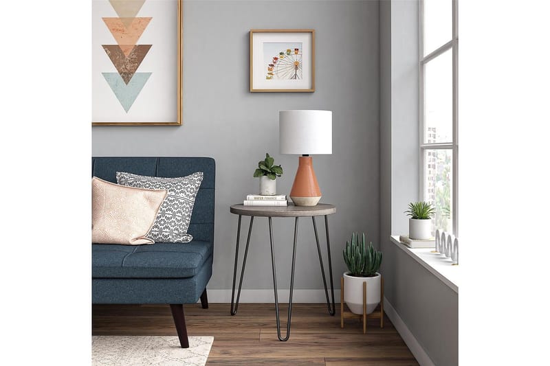 Owen Sidobord 50 cm Grå - Dorel Home - Möbler - Bord & matgrupper - Avlastningsbord - Lampbord