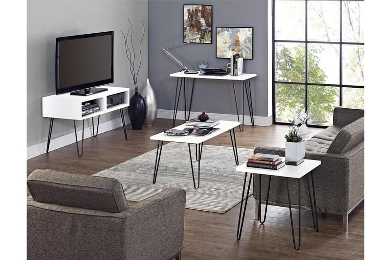 Owen Sidobord 50 cm Vit - Dorel Home - Möbler - Bord & matgrupper - Avlastningsbord - Lampbord