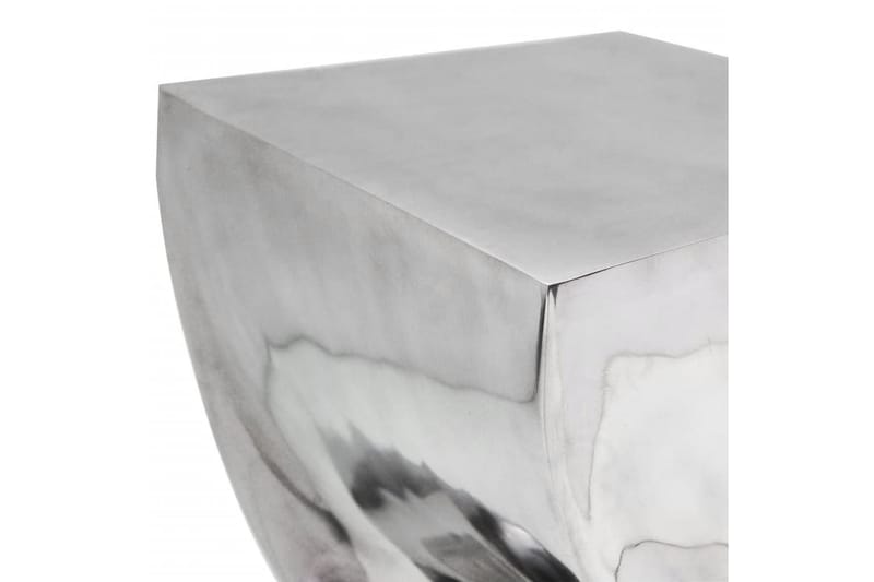 Pall/sidobord vriden form aluminium silver - Silver - Möbler - Bord & matgrupper - Avlastningsbord - Lampbord