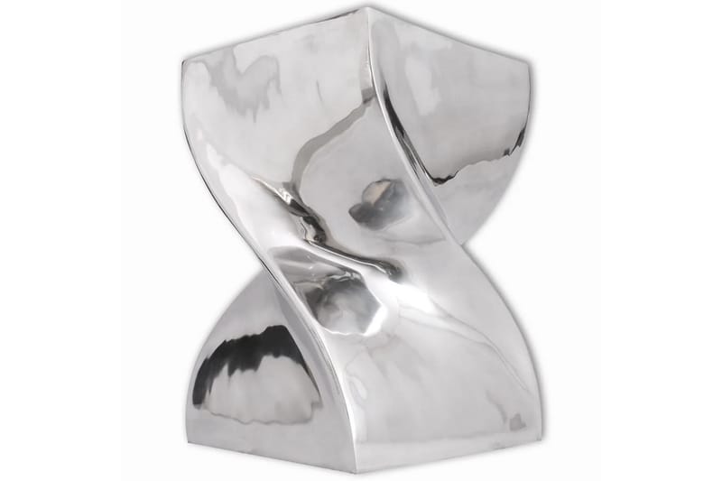 Pall/sidobord vriden form aluminium silver - Silver - Möbler - Bord & matgrupper - Avlastningsbord - Lampbord