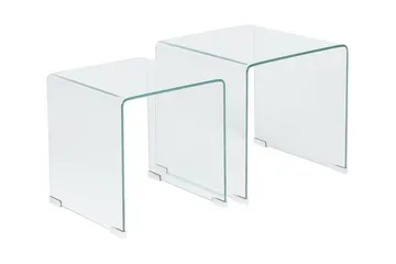 Prestina Sidobord 2-Pack - Transparent - Möbler - Bord & matgrupper - Avlastningsbord - Lampbord