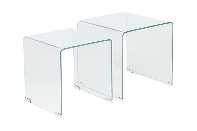 Prestina Sidobord 2-Pack - Transparent - Möbler - Bord & matgrupper - Avlastningsbord - Lampbord