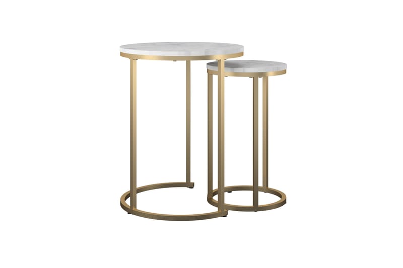 Revazi Sidobord Marmor - Vit - Möbler - Bord & matgrupper - Avlastningsbord - Lampbord