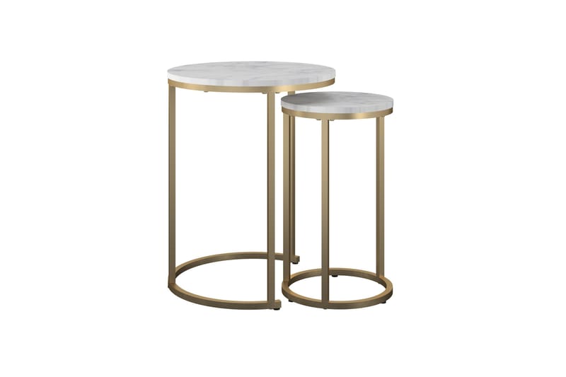 Revazi Sidobord Marmor - Vit - Möbler - Bord & matgrupper - Avlastningsbord - Lampbord