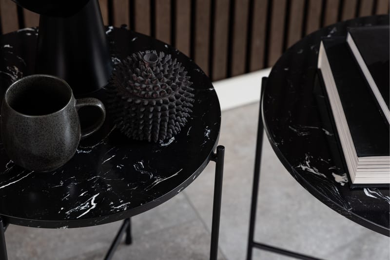 Sakchan Sidobord 42 cm Rund - Svart - Möbler - Bord & matgrupper - Avlastningsbord - Lampbord