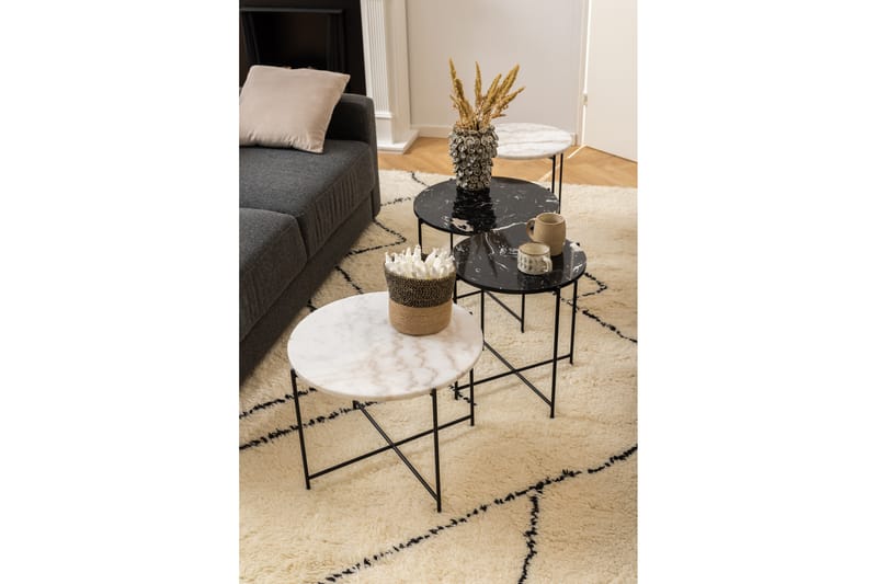 Sakchan Sidobord 52 cm Rund - Svart - Möbler - Bord & matgrupper - Avlastningsbord - Lampbord