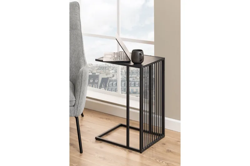 Saklani Sidobord 35x35 cm - Svart - Möbler - Bord & matgrupper - Avlastningsbord - Lampbord