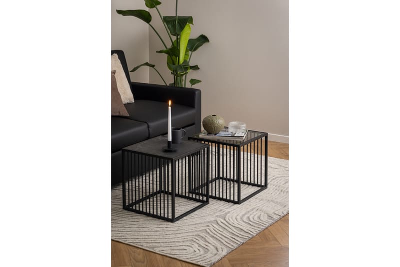 Saklani Sidobord 40x40 cm - Grå - Möbler - Bord & matgrupper - Avlastningsbord - Lampbord