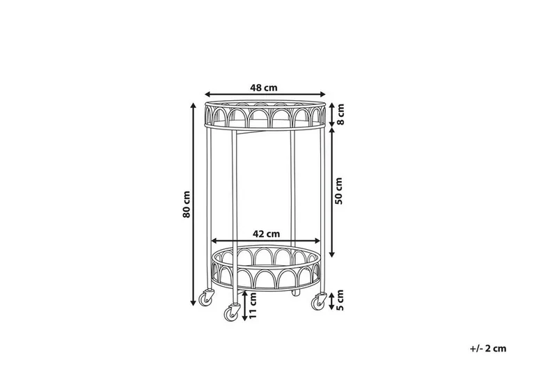 Shafter Serveringsvagn 48 cm - Guld - Möbler - Bord & matgrupper - Avlastningsbord - Lampbord