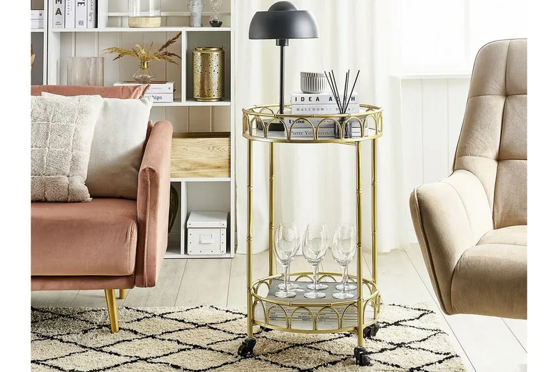 Shafter Serveringsvagn 48 cm - Guld - Möbler - Bord & matgrupper - Avlastningsbord - Lampbord