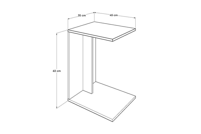 Sidobord 35 cm - Vit - Möbler - Bord & matgrupper - Avlastningsbord - Lampbord