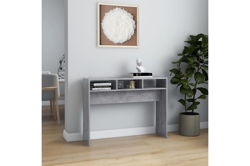 Sidobord betonggrå 105x30x80 cm spånskiva - Grå - Möbler - Bord & matgrupper - Avlastningsbord - Lampbord