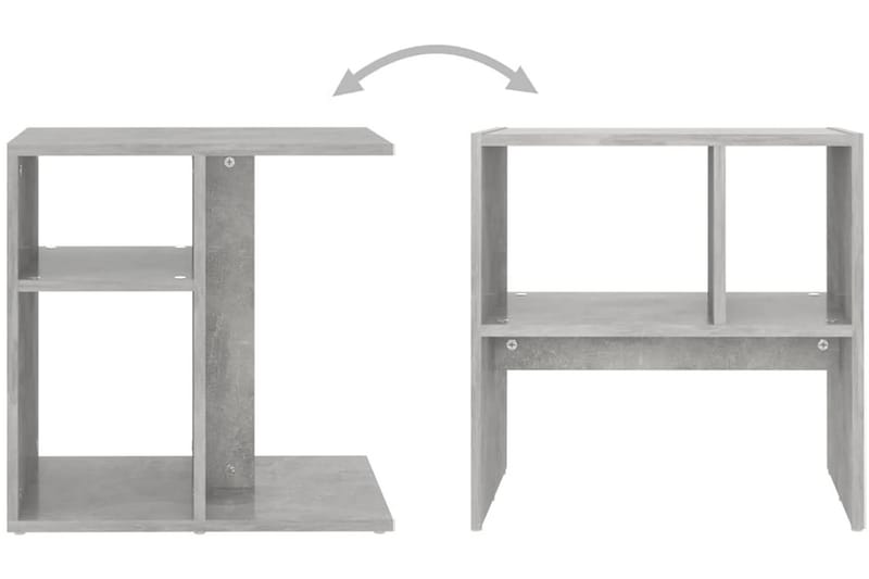 Sidobord betonggrå 50x30x50 cm spånskiva - Grå - Lampbord - Brickbord & småbord