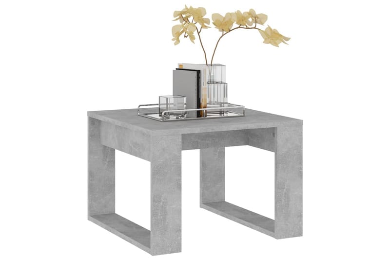 Sidobord betonggrå 50x50x35 cm spånskiva - Grå - Lampbord - Brickbord & småbord