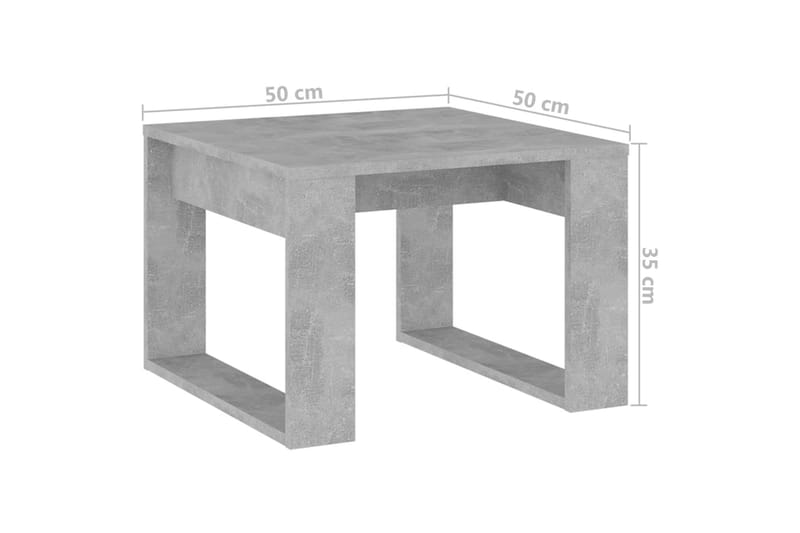Sidobord betonggrå 50x50x35 cm spånskiva - Grå - Lampbord - Brickbord & småbord