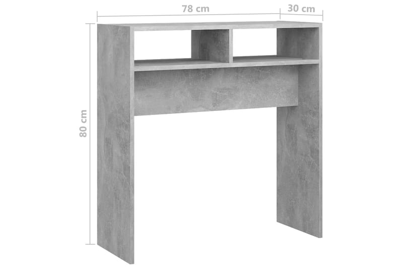 Sidobord betonggrå 78x30x80 cm spånskiva - Grå - Lampbord - Brickbord & småbord