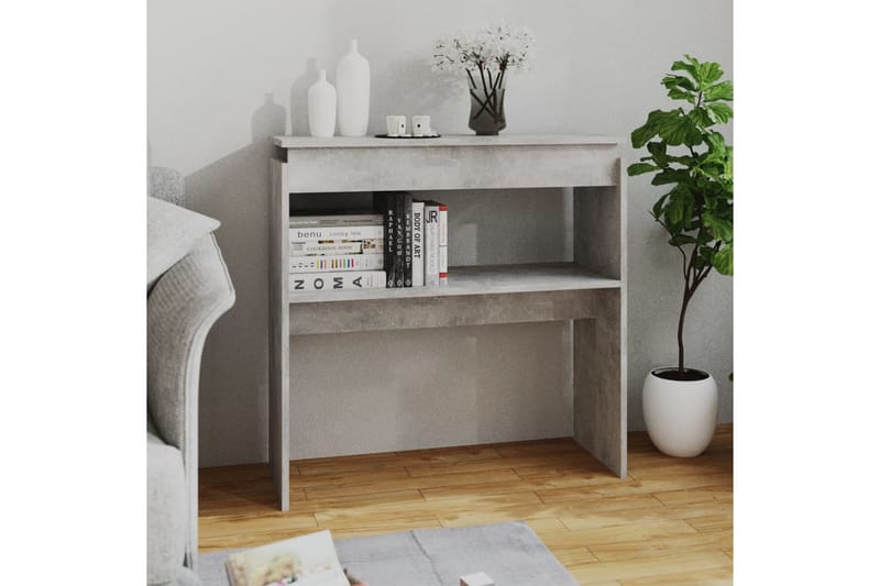 Sidobord betonggrå 80x30x80 cm spånskiva - Grå - Möbler - Bord & matgrupper - Avlastningsbord - Lampbord