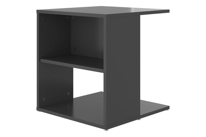 Sidobord grå högglans 45x45x48 cm spånskiva - Grå - Lampbord - Brickbord & småbord