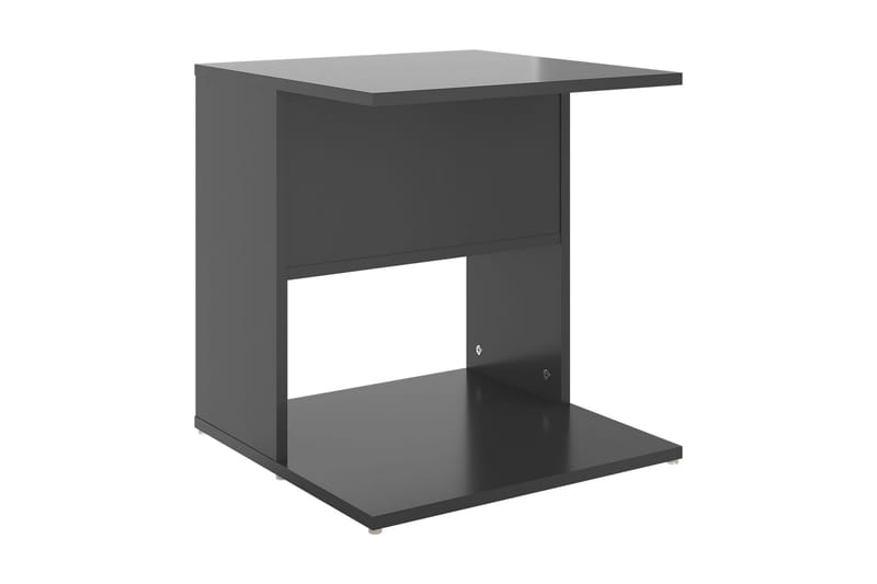 Sidobord grå högglans 45x45x48 cm spånskiva - Grå - Möbler - Bord & matgrupper - Avlastningsbord - Lampbord