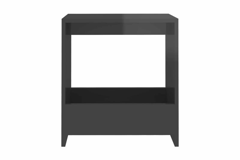 Sidobord grå högglans 50x26x50 cm spånskiva - Grå - Lampbord - Brickbord & småbord